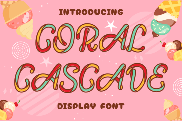 Coral Cascade: The Candy-Inspired Display Font for Bold Visuals