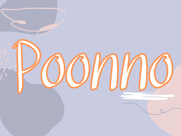 Poonno: A Sweet Handwritten Font for Creative Designs